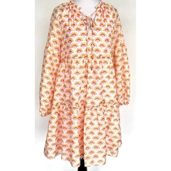 J Marie The Summer Tiered Dress size Large Retail $128 New Rainbow - Picture 5 of 13